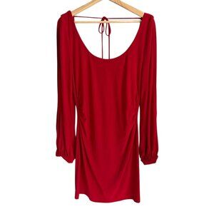 Y2K Fredericks Hollywood Long Sleeve Mini Dress Red Size L Valentines Date Night